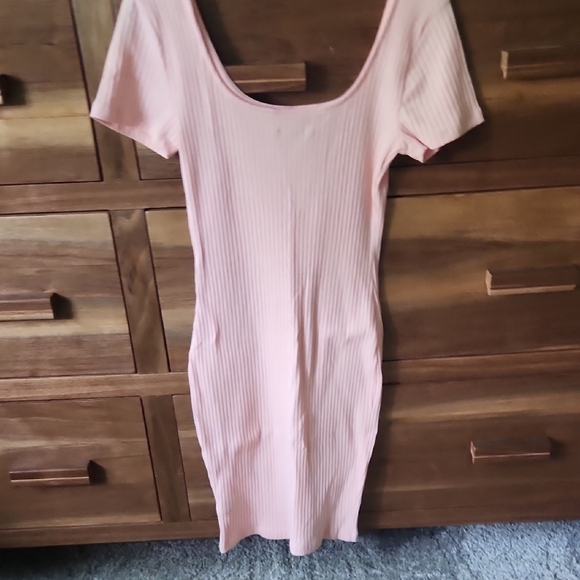 Wild Fable Pink Ribbed Bodycon Mini Dress - Picture 3 of 3